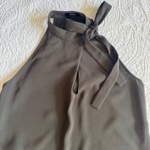THEORY Side Tie Halter Blouse
